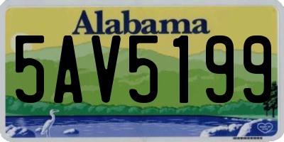 AL license plate 5AV5199