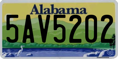 AL license plate 5AV5202