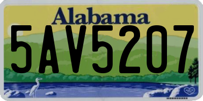AL license plate 5AV5207