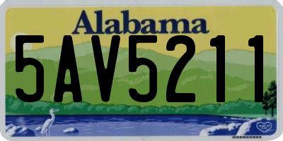 AL license plate 5AV5211