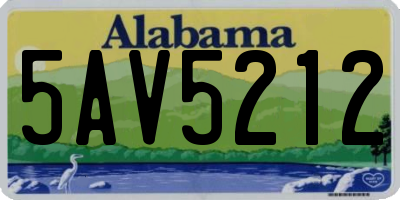 AL license plate 5AV5212