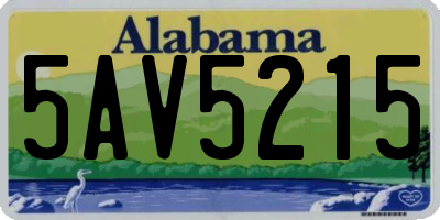 AL license plate 5AV5215
