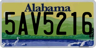 AL license plate 5AV5216