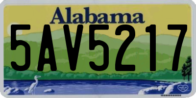 AL license plate 5AV5217