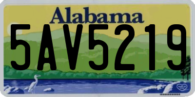 AL license plate 5AV5219