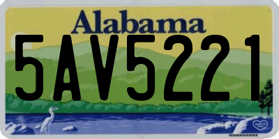 AL license plate 5AV5221