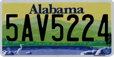 AL license plate 5AV5224