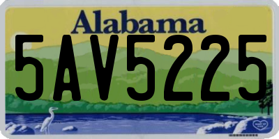 AL license plate 5AV5225