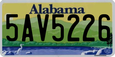 AL license plate 5AV5226