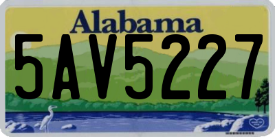 AL license plate 5AV5227