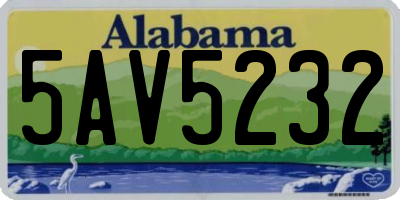 AL license plate 5AV5232