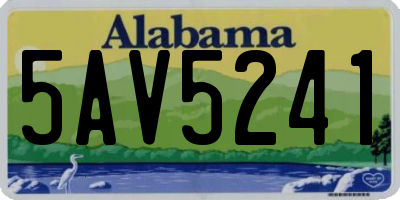 AL license plate 5AV5241
