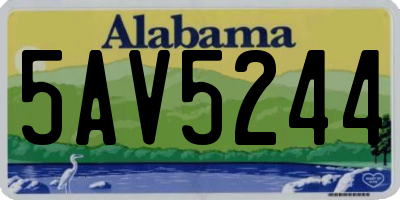 AL license plate 5AV5244