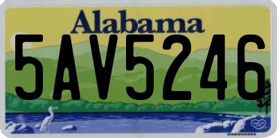 AL license plate 5AV5246