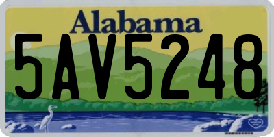 AL license plate 5AV5248