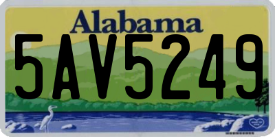 AL license plate 5AV5249