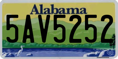 AL license plate 5AV5252