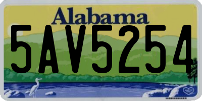 AL license plate 5AV5254