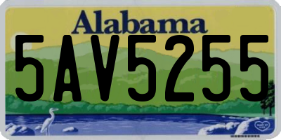 AL license plate 5AV5255