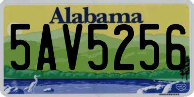 AL license plate 5AV5256
