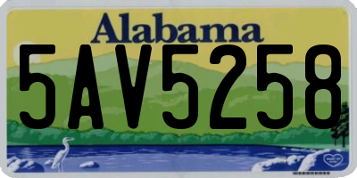 AL license plate 5AV5258