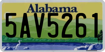 AL license plate 5AV5261