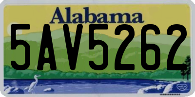 AL license plate 5AV5262