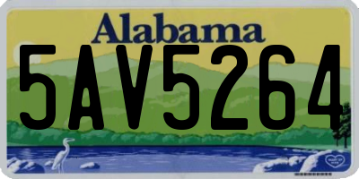 AL license plate 5AV5264