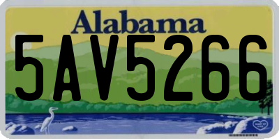 AL license plate 5AV5266