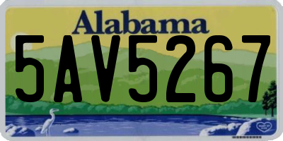 AL license plate 5AV5267