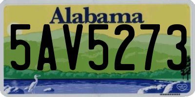 AL license plate 5AV5273