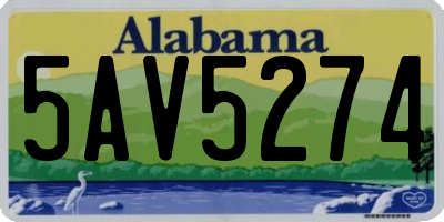AL license plate 5AV5274