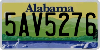 AL license plate 5AV5276