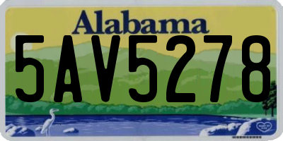 AL license plate 5AV5278