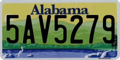 AL license plate 5AV5279