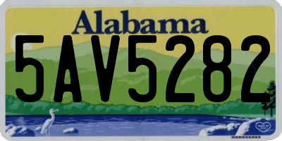 AL license plate 5AV5282