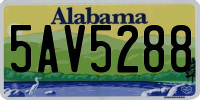 AL license plate 5AV5288