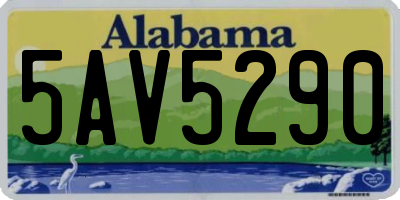 AL license plate 5AV5290