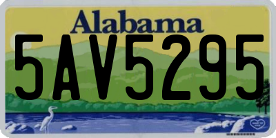 AL license plate 5AV5295