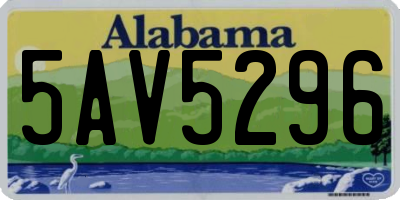 AL license plate 5AV5296
