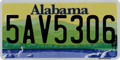 AL license plate 5AV5306