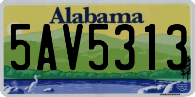 AL license plate 5AV5313