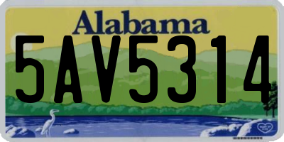 AL license plate 5AV5314