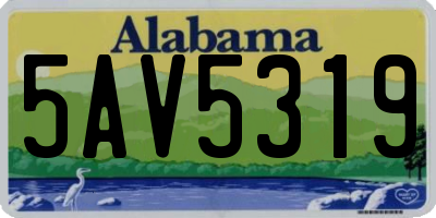 AL license plate 5AV5319