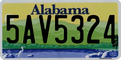 AL license plate 5AV5324