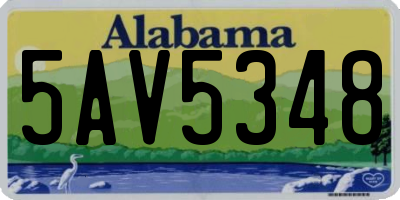 AL license plate 5AV5348