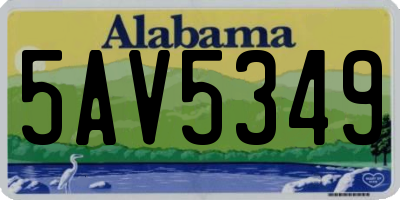 AL license plate 5AV5349
