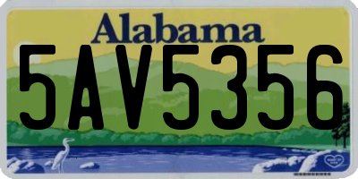 AL license plate 5AV5356