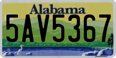 AL license plate 5AV5367