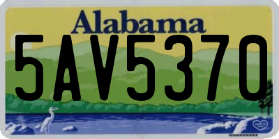 AL license plate 5AV5370